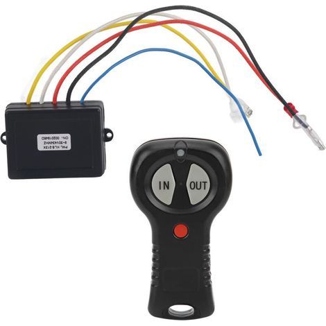 Ensemble de Télécommande sans Fil pour Treuil 12V Ensemble de Commutateurs de Palan électrique sans Fil de Remplacement Robuste pour Camion Jeep (1/5)
