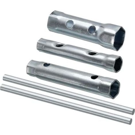 Satz von 3 Zündkerzensteckschlüsseln, Doppelschlüssel mit T-Griffen, Zündwerkzeugsatz aus Kohlenstoffstahl für Kfz-Fräsen (16/18 mm, 8/10 10/12 mm) - 16/18 mm, 10/12 mm, (1/5)