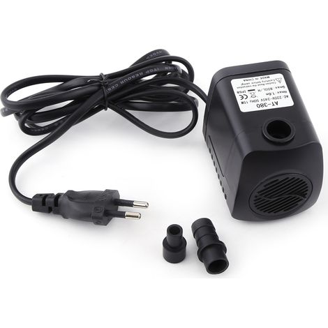 1 Stück Kunststoff 220V 15W 800L/H Luftbrunnen-Aquarium-Wasser-Tauchpumpe Schwarz