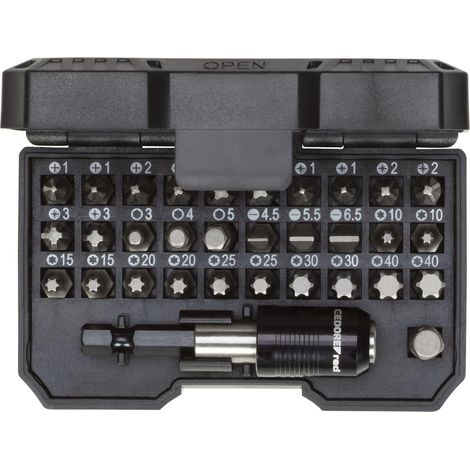 R33005031 Caja de brocas 1/4 SL+PH+PZ+TX+6-kant 32 piezas (1/4)