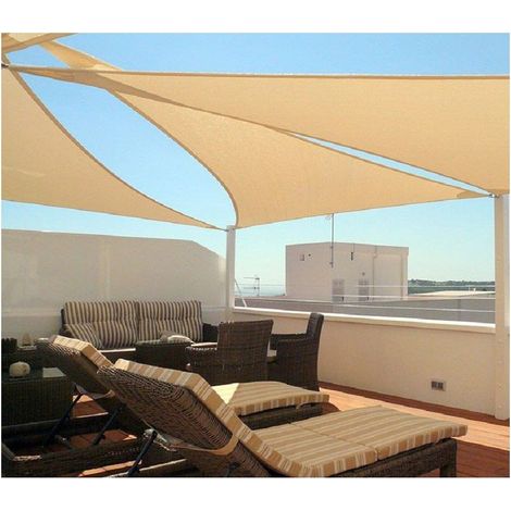 Toldo Vela 165gr. (PES) Waterproof Triangular Arena 3,6x3,6 m (Faura) (1/3)