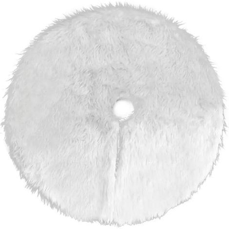 Tapis de sapin de Noël Jopassy 90 cm, tapis rond en fausse fourrure blanche, feutrine pour imiter la neige, décoration de sapin de Noël, couverture pour sapin de Noël (1/5)