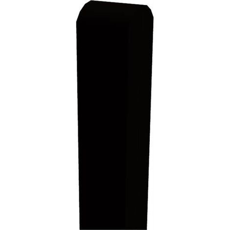 Plus Leimholzpfosten 208 cm 90 x 90 mm schwarz Kopf gerundet Leimhölzer (1/2)