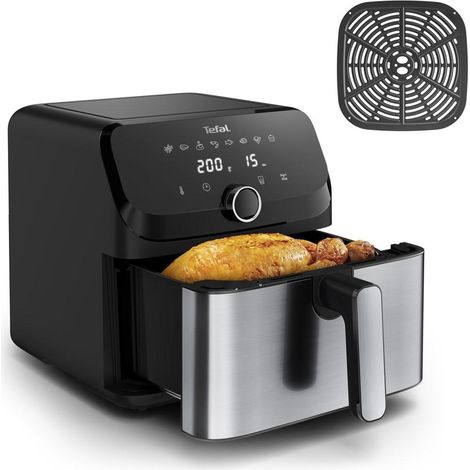 Tefal EY855D10 Freidora de aire 7,5 L Negro Acero inoxidable