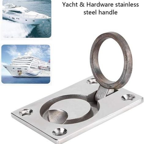 YMYNY Lot de 2 casiers d'écoutille armoire sombre acier inoxydable yacht marin poignée de casier d'é (1/5)