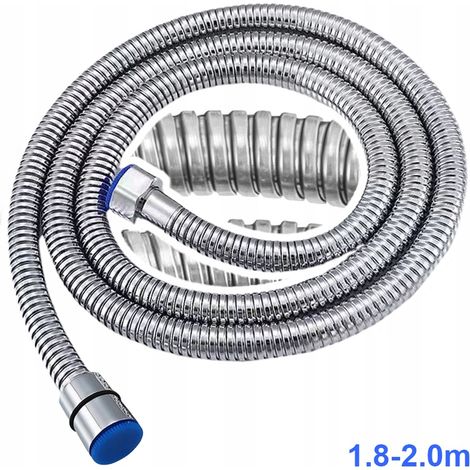 Ausziehbarer Brauseschlauch 180–200 cm für Handbrause, verchromter Stahl (1/5)