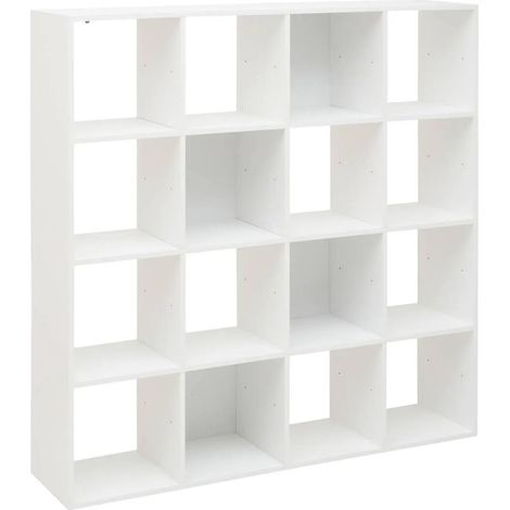 Étagère 16 Cases "Mix n'Modul" 135cm Blanc (1/3)