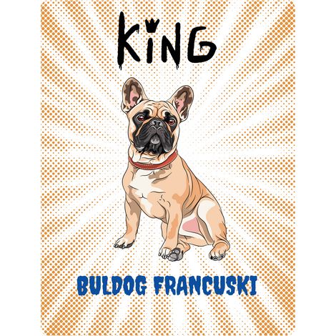 Placa de Bulldog Francés King - 20x28 cm