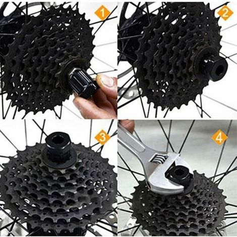 Outil Démonte Roue Libre - Douille Extracteur Cassette Vélo - Acier Au Carbone - Pour Démontage Volant Inertie - 1 Pièce (1/4)