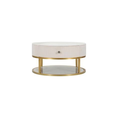 Table basse montpellier crème cm ø 75x36 (1/5)