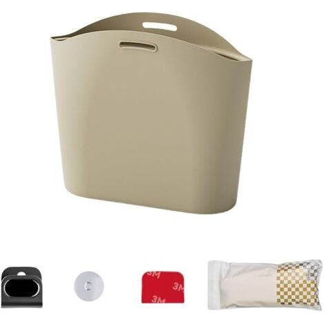QORVA-Sac de rangement de voiture pour ordures et accessoires, poubelle suspendue en silicone, gain de place (1/5)