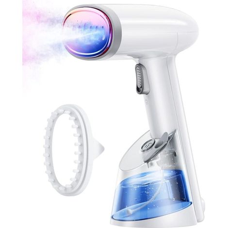 1200W Portable Travel Steam Iron Garment Steamer with 250ml Water Tank, Ideal for Home and Travel White Travel Steam Generators