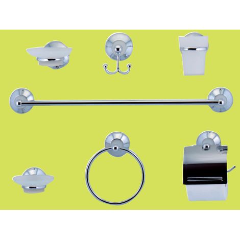 cf da 7 pz serie bagno cromo mod Australia 8400 arredo accessori wc toilette