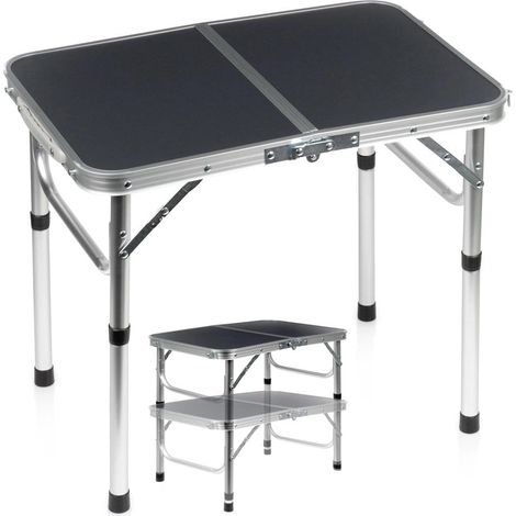Folding Camping Table, Adjustable Height, Metal, 60x40 cm (1/5)