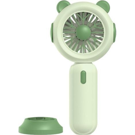 Ventilateur portatif rechargeable par USB - Petit ventilateur à piles AA avec 3 vitesses de refroidissement pour le bureau de voyage (1/5)