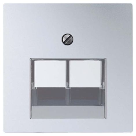 JUNG A569-2BFPLUAAL ABDECKUNG FÜR IAE/UAE-ANSCHLUSSDOSE 2FACH, BRUCHSICHER, ALUMINIUM, A500