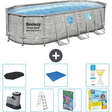 Bestway Power Steel Oval - 549x274x122 cm - 8-teilig S546