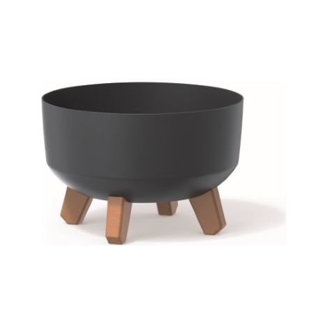 Pot de fleurs bas 3,8L avec pieds amovibles et insert 235 mm, anthracite (1/5)