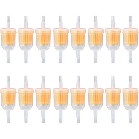 16 Pièces Filtres à Essence en Ligne, Filtres à Carburant, Filtre à Essence Universel à Vitesse de Filtration pour moto 6-8 mm, Scooter, Moto, Générateur, Tondeuse à Gazon, Auto (1/4)