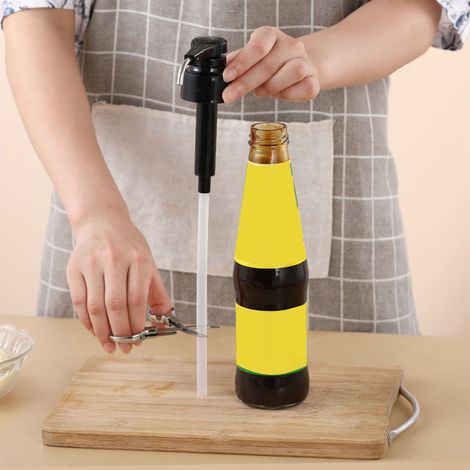 Pumpenkopf für Austernsaucenflaschen, haitianische Saucenpresse, Austernsaucenspender für den Hausgebrauch, universeller Austernsaucenspender, Austernsaucenflaschen-Pumpdüse. (1/5)