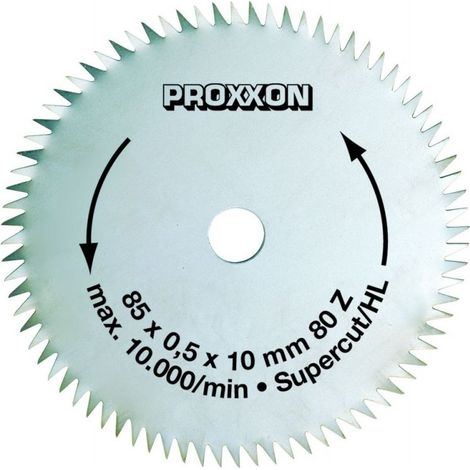 Lame de scie circulaire 85mm – 80 dents pour bois dur et plastique – Coupe nette sans éclat – Accessoire Proxxon FET