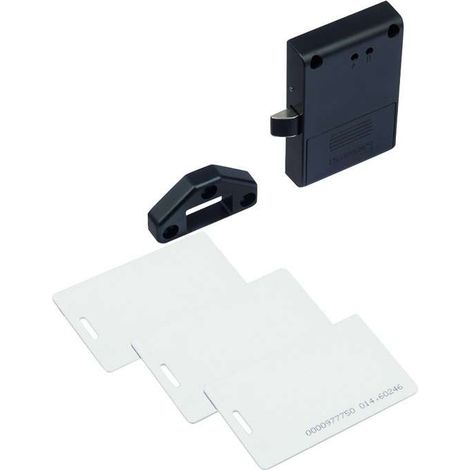 Cyclingcolors – Serrure électrique invisible à cartes à puce 125kHz – Antivol pour porte et meuble – Installation simple – Alimentation par 3 piles AA (1/2)