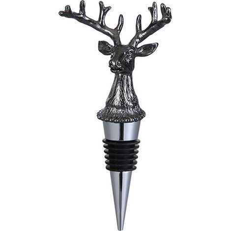 Aerator Pourer - Zinc Alloy Deer Head Wine Spout with Food-Grade Silicone Stopper - For Wine and Liquor Bottles - 1 Piece (1/5)