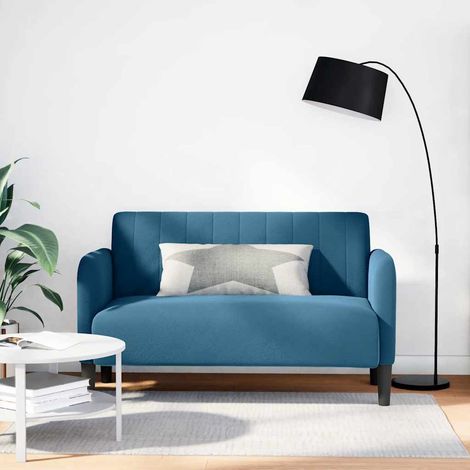 Canapé causeuse-Sofa bleu 109 cm velours (1/5)