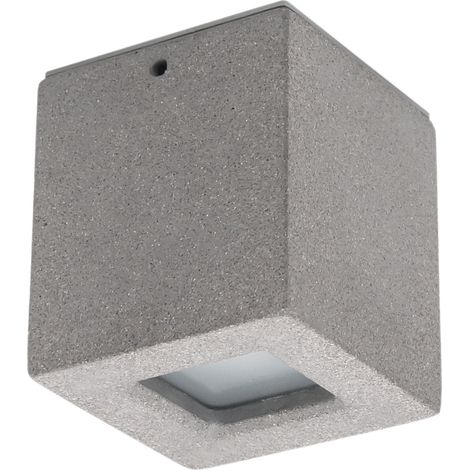 Forlight Alma - Aplique de Pared Exterior LED 8W. Diámetro 10cm. Estructura de Cemento. Uso Exterior IP44. Color Gris