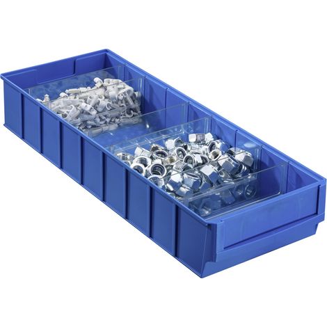 Allit 456570 Sichtlagerkasten (L x B x H) 500 x 185 x 81 mm Blau 1 St.