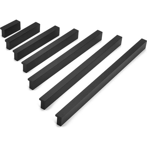 2x 90° L Boutons de portes Cuisine Chambre Porte Cabinet Poignées Poignée Porte Cabinet Bouton pour Tiroir Placard Intérieure Meuble Tirer, 64mm, Aluminium (1/5)