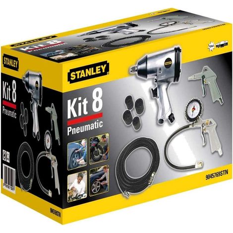 Kit stanley 8 pezzi pneumatic accessori pneumatici compressore aria avvitatore (1/7)