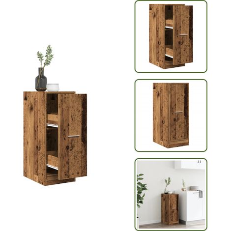 The Living Store Apothekerschrank Altholz-Optik 30x41x77,5 cm Holzwerkstoff - Holzschrank (1/5)