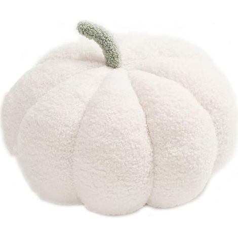 Coussin décoratif en forme de citrouille - Pour la maison, la photographie de jardin, Halloween, 20 cm - Blanc (1/5)