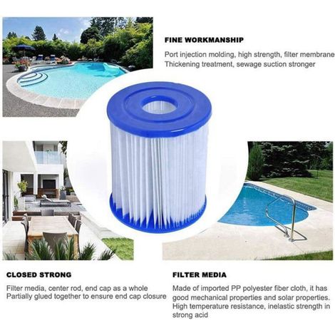 Cartouches Filtre Bestway Taille I 6x, Compatible Piscines Gonflables Bestway, Installation Facile, Filtration Optimale (1/5)