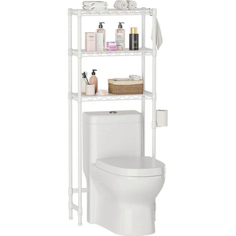 Lot de 2 rouleaux de rechange blancs à ressort pour dérouleur de papier toilette, compatibles avec tous les modèles en plastique durable. (1/5)