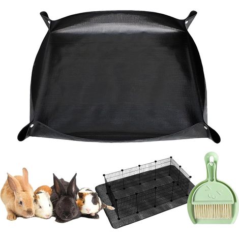 Tapis de Parc Imperméable pour Animal Domestique 150 x 100 cm Noir (1/5)