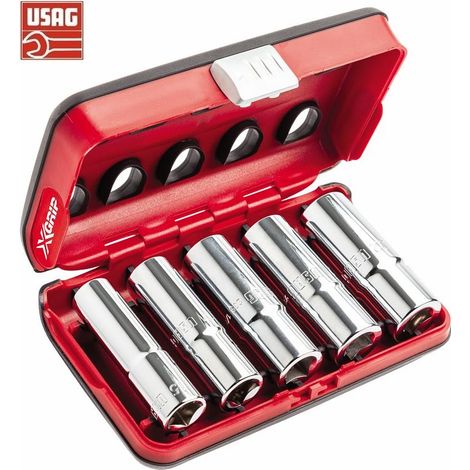 Usag set 5 chiavi a bussola lunghe 1/2" X-Grip 235 1/2 XL/C5 in cassetta (1/4)