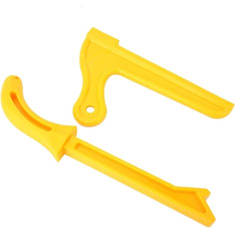 2 varillas de seguridad de plástico amarillo para sierra de madera y bloque de empuje: herramientas prácticas para carpintería, corte y protección (amarillo)