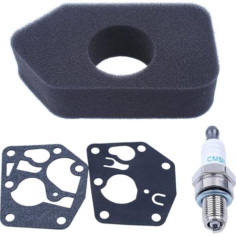 Air Filter Diaphragm Gasket Spark Plug Kit, For B & S S 4216, 5086K, 5088, 5088H, 5099, 698369, For B & S 495770, 795083, / (1/5)