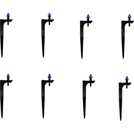 Lot de 8 brumisateurs haute pression pour l'arrosage des plantes, l'irrigation du jardin et la décoration de neige artificielle, avec tête de brumisation à réfraction durable et réglage rapide, bleu