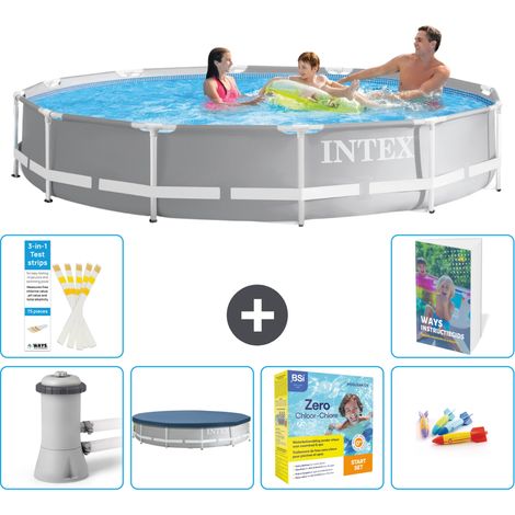 Prism Frame Pool Rund - 366x76 cm - 7-teilig S231