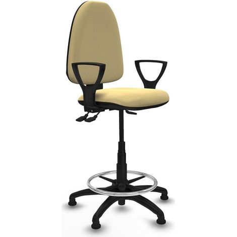 Piqueras y Crespo BFN01RT Silla de Oficina Crema Simil Cuero (1/3)