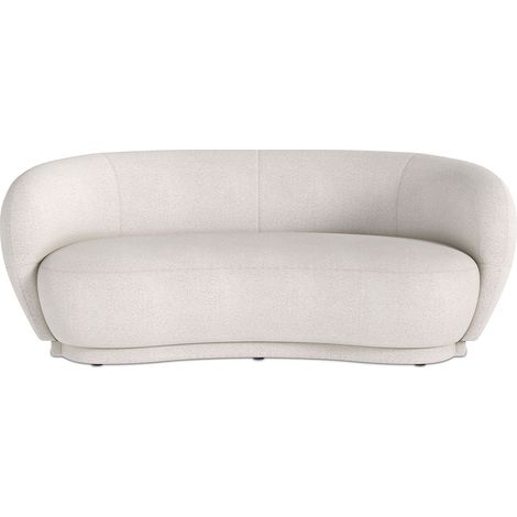 Sofá Curvo de 3 Plazas de Tela Bouclé - Curvy
