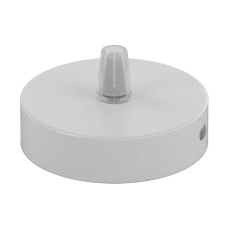 Rosone Serracavo Esterno Metallo Bianco 1 Foro D8Cm
