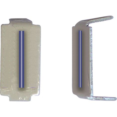 Lot 25 lettres I 6x11 Alu ivoire/bleu MICHAUD CD030