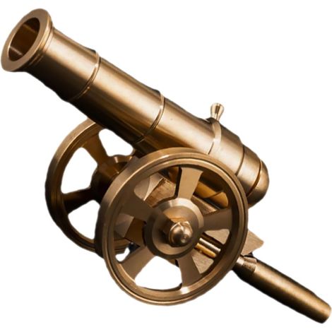 de canon en laiton objet décoratif robuste et stable à la