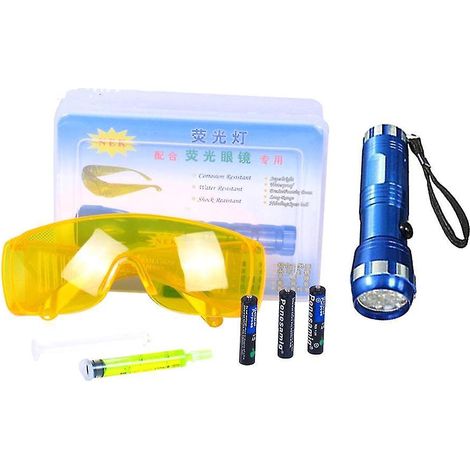 Détecteur de fuites de climatisation automobile amélioré - Lampe torche UV pour test de fuite de réfrigérant (1/5)