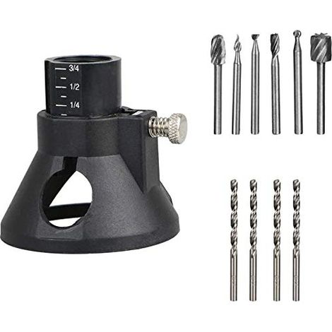 Kit de amoladora eléctrica con kit de conexión para fresadora y juego de brocas de acero de alta velocidad (1/2)