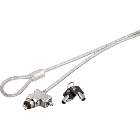 Hama Cavo di Sicurezza per Notebook con Chiusura a Chiave, 1.8 m, Grigio (1/4)
